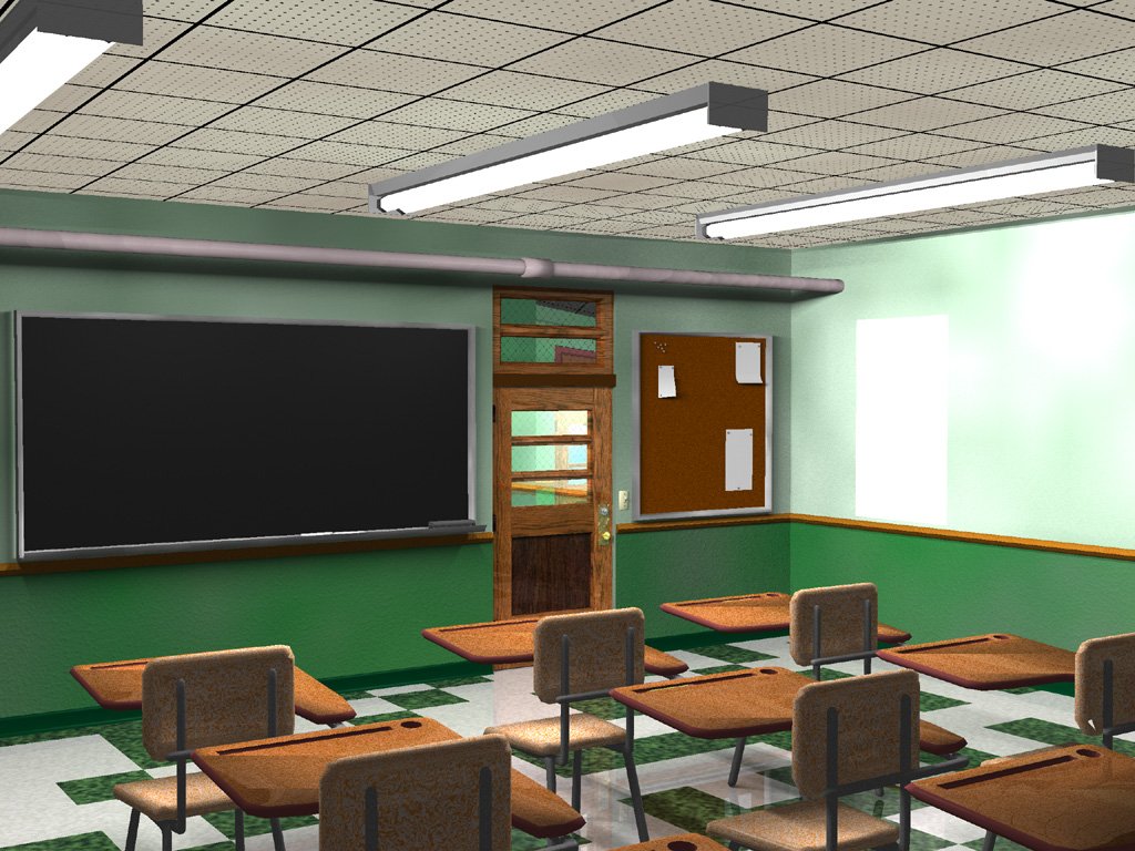 Class Room W Dsks by Steve Martin, Sketch