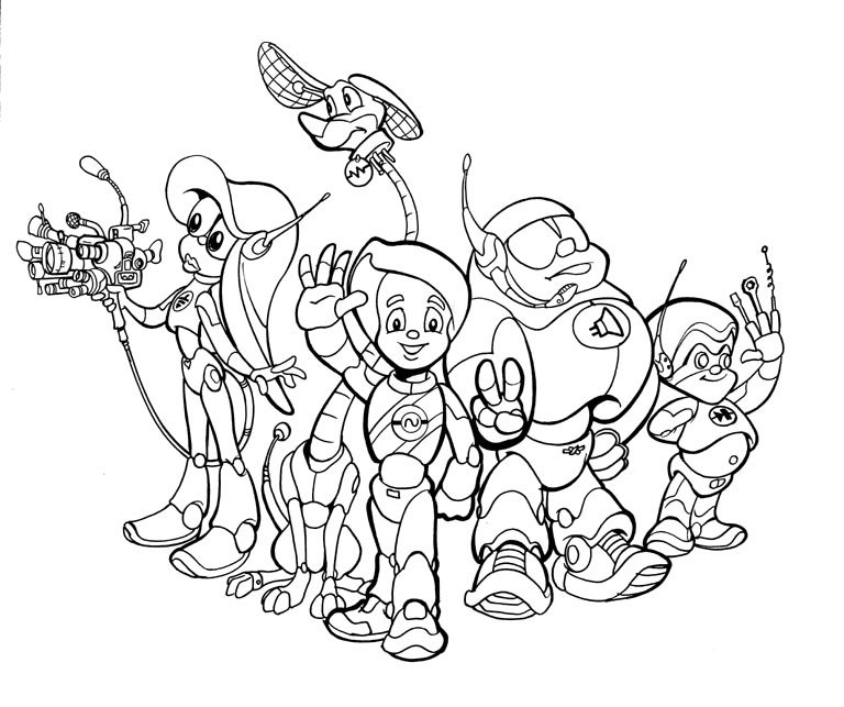 Robo Squad by Steve Martin, Line art