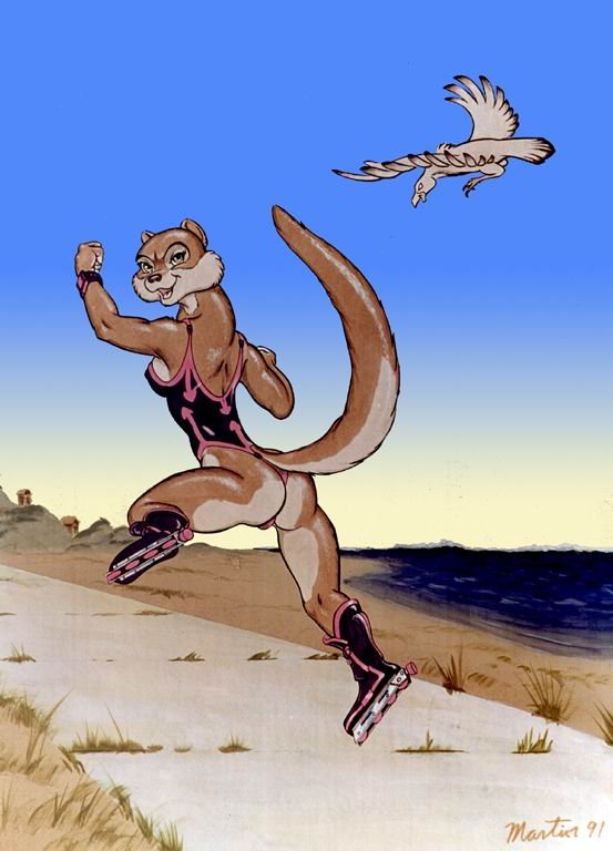 Roller Blading Otter by Steve Martin, Finished
