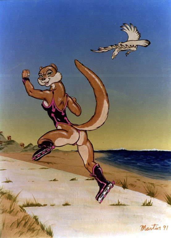 Roller Blading Otter by Steve Martin, Finished