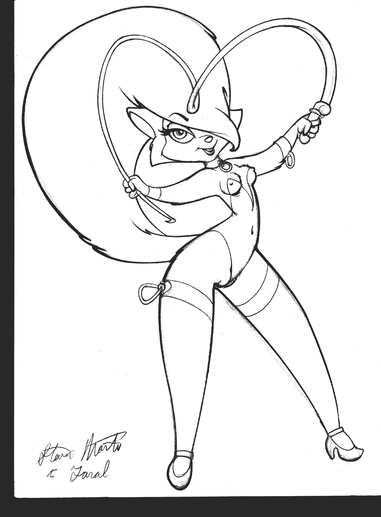 Sawyer Whip It by Steve Martin, Line art