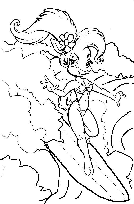 Surfer Doe by Steve Martin, Line art